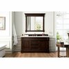 James Martin Vanities Brookfield 60in Single Vanity, Burnished Mahogany w/ 3 CM Arctic Fall Solid Surface Top 147-114-5361-3AF